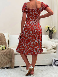 Lady in Red Midi Dress