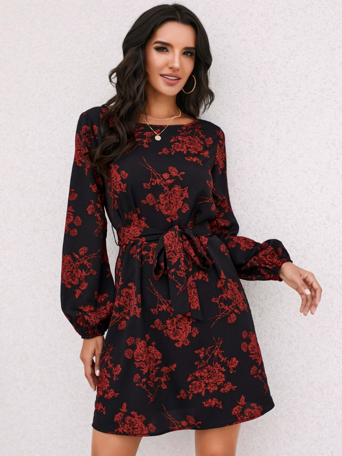 Retro Floral Mini Dress