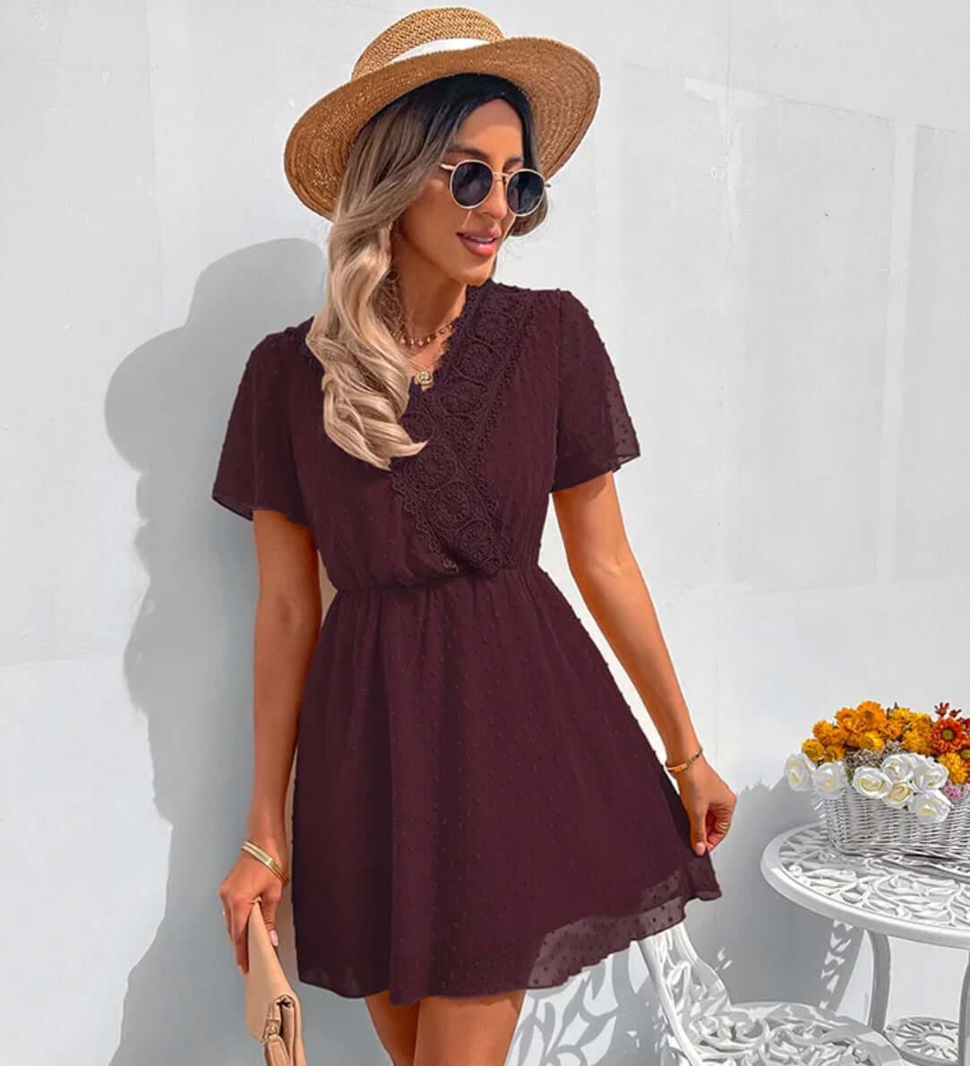 Swiss Dots Mini Dress