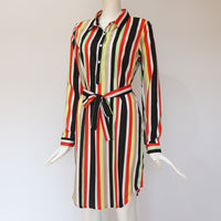 Multi Striped Shirt Dress