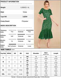 Elegant Floral Lace Midi Dress