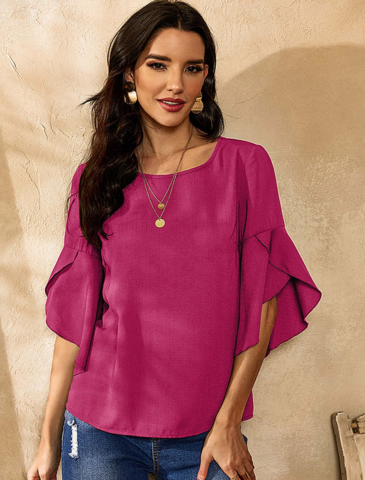 Flared Sleeve Top