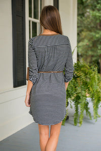 Striped Shirt Dress
