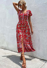 boho dress, boho style, bohemian dress, floral dress, maxi dress, Midi dress, hippie style, spring dress, summer dress, Bohemian, beachwear, Women's dresses, Bohemian wedding guest dresses, chic clothing, boho maxi dress, Red Dress, Affordable boho dresse