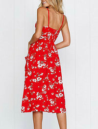 mini dress, Floral dress, dress, sun dress, summer style, summer fashion, sundress, sleeveless, beachwear, vacation style, Red dress, women's casual dress
