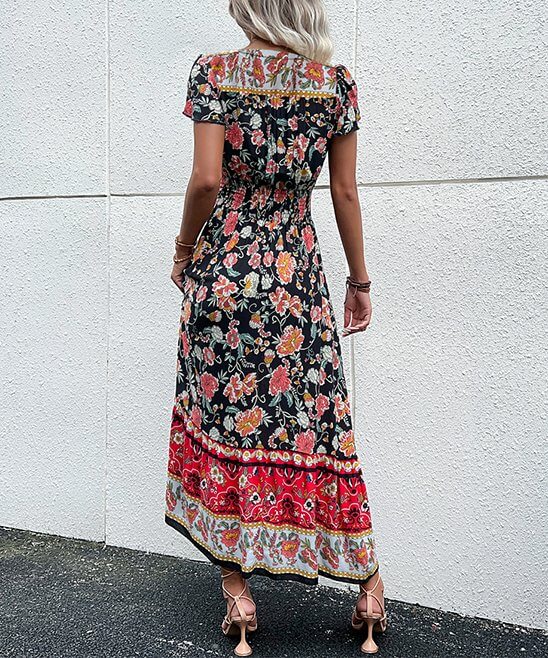 boho dress, boho style, bohemian dress, floral dress, maxi dress, Midi dress, hippie style, spring dress, summer dress, Bohemian, beachwear, Women's dresses, Bohemian wedding guest dresses, chic clothing, boho maxi dress, Black Dress, Affordable boho dres