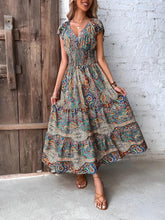 Load image into Gallery viewer, Paisley Print Boho Maxi Dress
