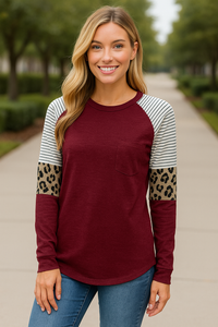 Leopard Print Loose Tunic Top
