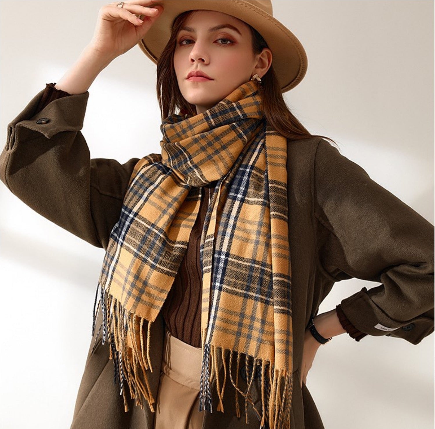 Plaid & Tartan Scarves for Women