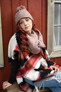 Beanie Hat and Scarf Set for Women