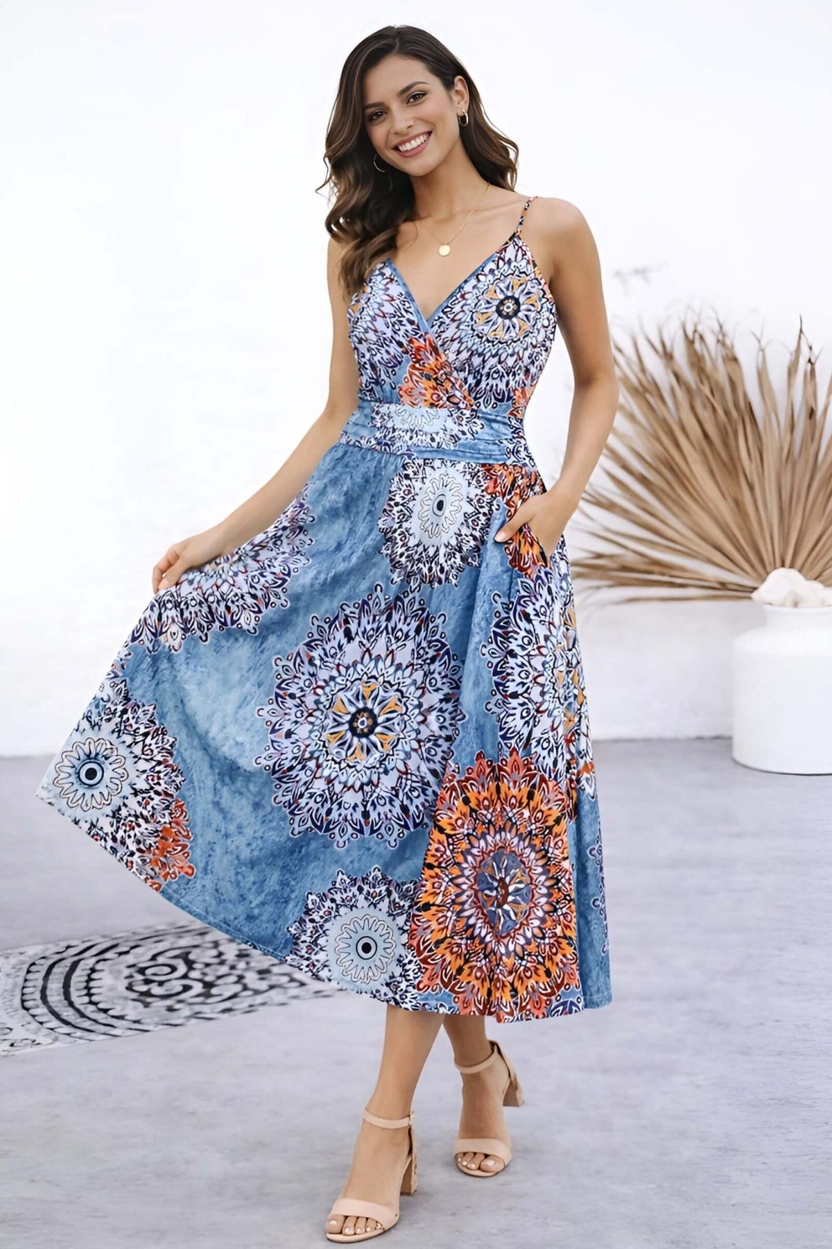 beautiful casual maxi dresses PRETTYGARDEN Women's Summer Maxi Dress Casual Wrap Floral Boho Short S