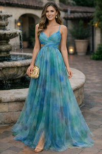 Women’s elegant Colorful Mesh Maxi Dress