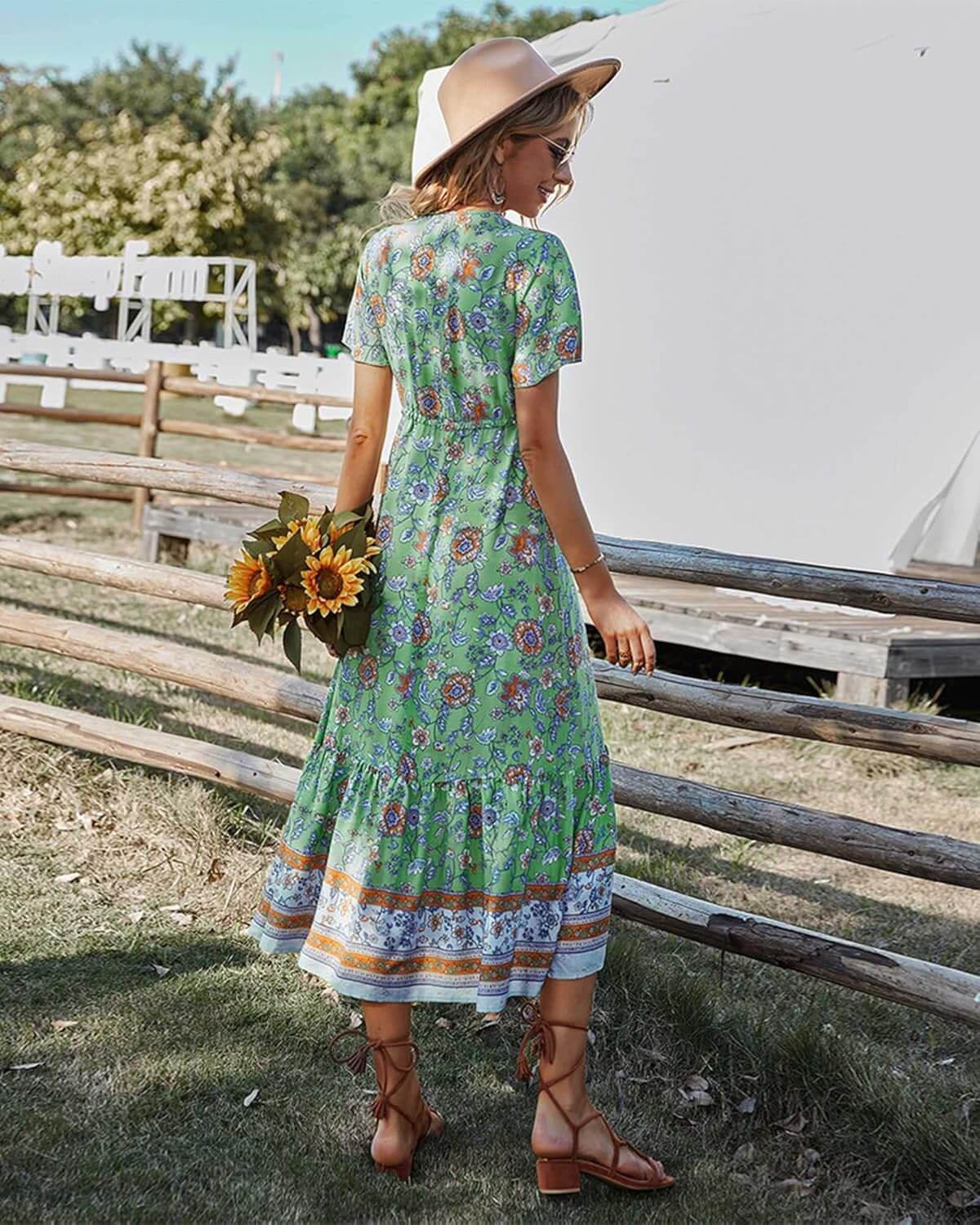Bohemian Trendy Midi Dress - Women's boho fashion | Roll Up Fashion