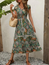Load image into Gallery viewer, Paisley Print Boho Maxi Dress
