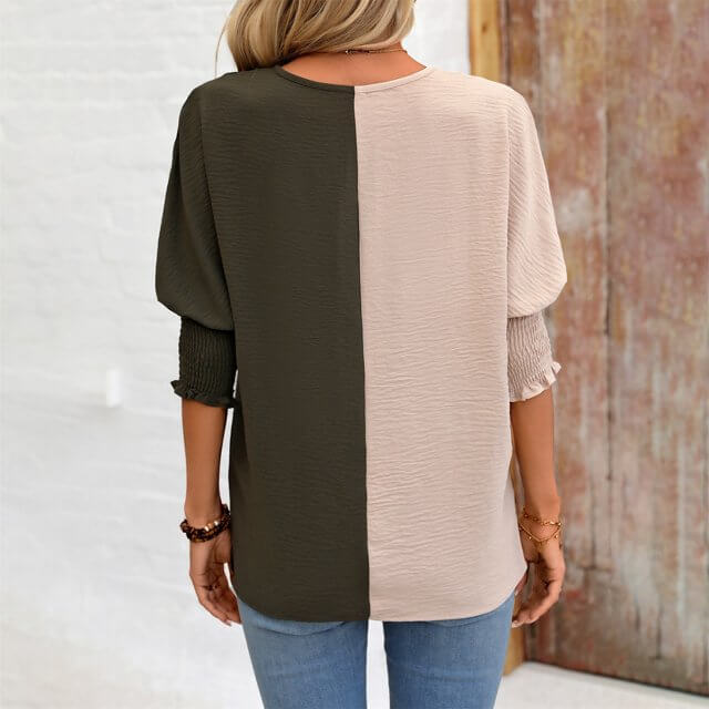 Two Tone Top - Women's boho fashion | Roll Up Fashion