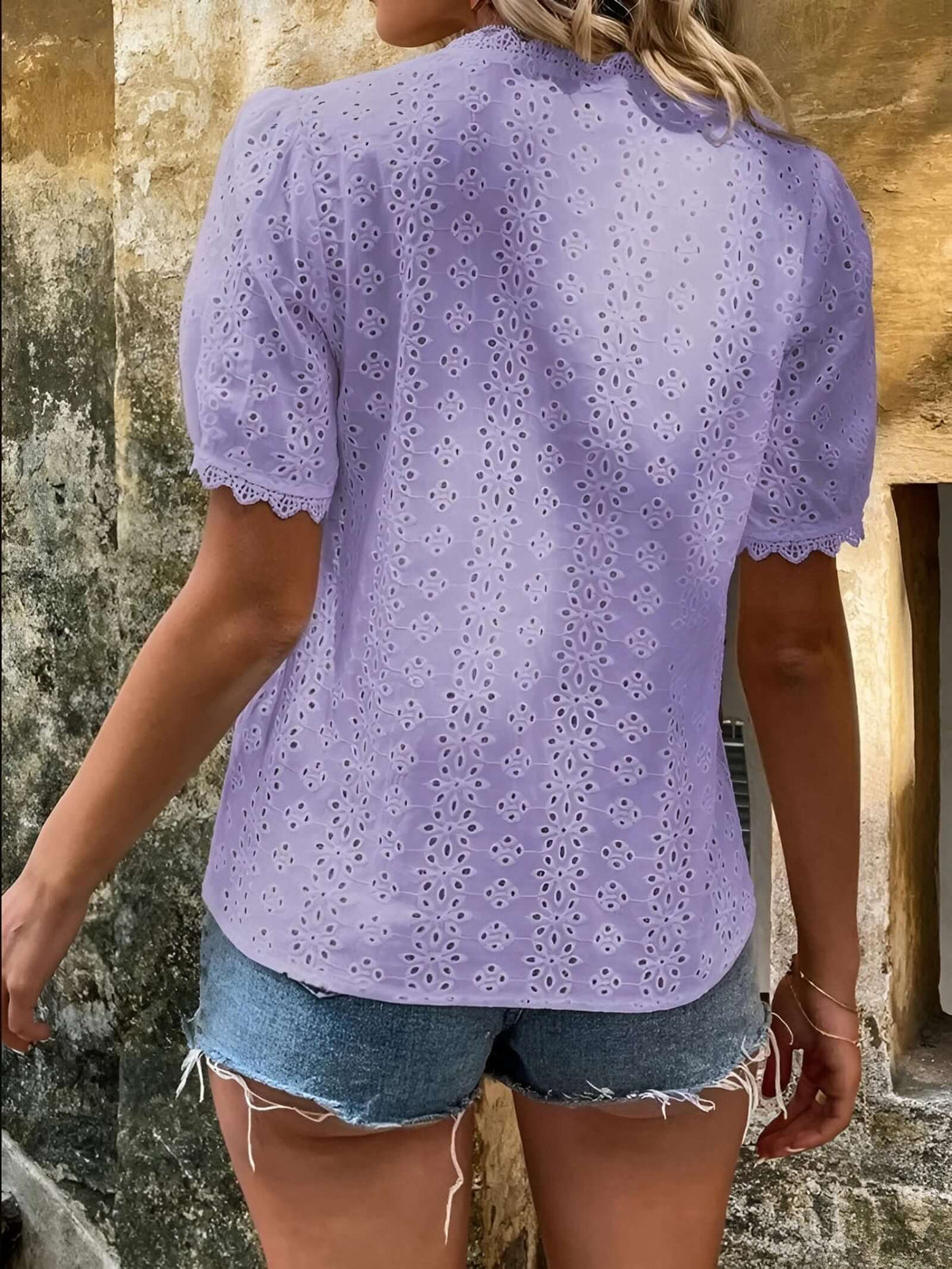 Embroidery Hallow Blouse - Women's boho fashion | Roll Up Fashion