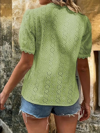 Embroidery Hallow Blouse - Women's boho fashion | Roll Up Fashion