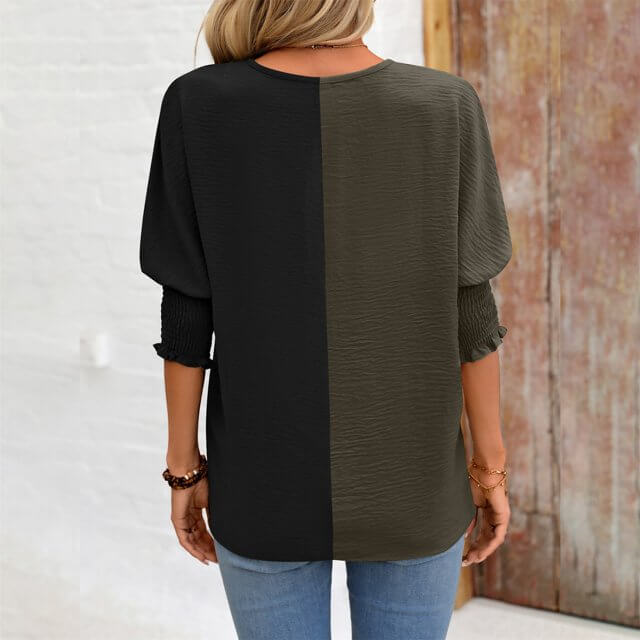 Two Tone Top - Women's boho fashion | Roll Up Fashion