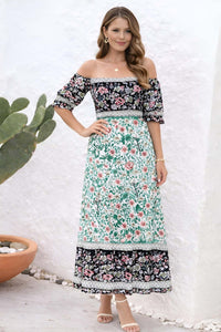 Women’s Bohemian Floral Maxi Dress - Women's boho fashion | Roll Up Fashion