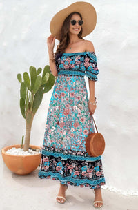 Women’s Bohemian Floral Maxi Dress - Women's boho fashion | Roll Up Fashion