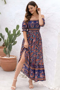 Women’s Bohemian Floral Maxi Dress - Women's boho fashion | Roll Up Fashion