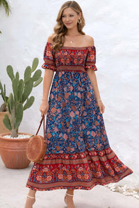 Women’s Bohemian Floral Maxi Dress - Women's boho fashion | Roll Up Fashion