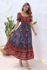 Women’s Bohemian Floral Maxi Dress - Women's boho fashion | Roll Up Fashion