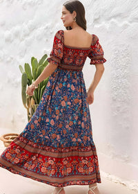 Women’s Bohemian Floral Maxi Dress - Women's boho fashion | Roll Up Fashion