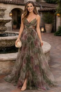 Women’s elegant Colorful Mesh Maxi Dress - Women's boho fashion | Roll Up Fashion
