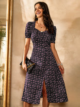 Load image into Gallery viewer, Ditsy Floral Split Midi Dress
