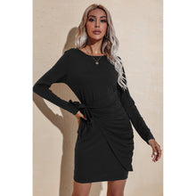 Load image into Gallery viewer, Ruched Tie Mini Dress

