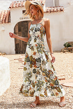 Load image into Gallery viewer, Floral Leaf Print long Maxi Dress

