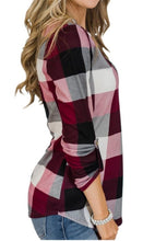 Load image into Gallery viewer, Plaid Long Sleeve Top
