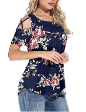 Load image into Gallery viewer, Floral Print Blouse - Navy
