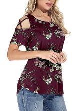 Load image into Gallery viewer, Floral Blouses - Maroon
