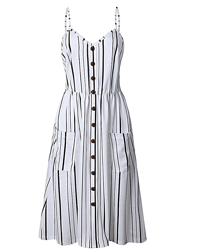 All Stripes Midi Dress