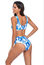 Load image into Gallery viewer, Swimwear - Blue/White Leaf

