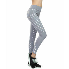 Load image into Gallery viewer, Laser Striped Printed Yoga Pants
