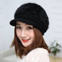 Winter Cozy Fur Beanie Hat