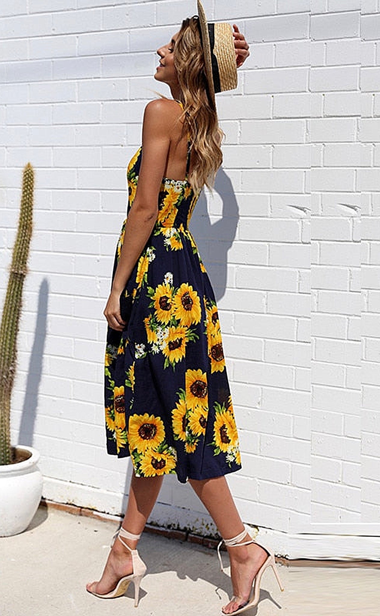 超激安 Her lip to - Sunflower-Printed Midi Dressの通販 by princess