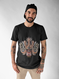 RollUp Unisex Snake Skull T-Shirt